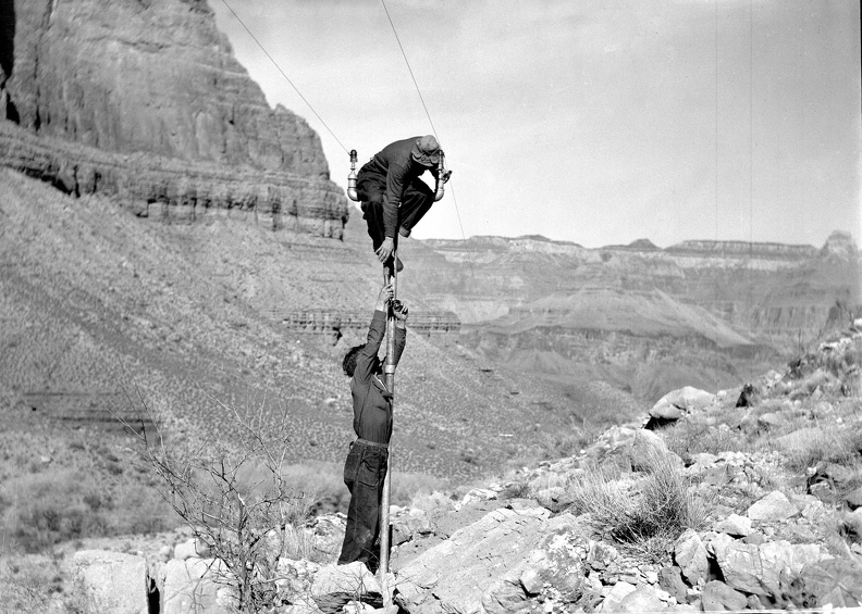 Working on the Trans-Canyon Line, ca. 1935