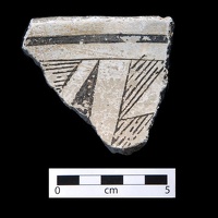 Mimbres Black-on-white (Style III) Sherd