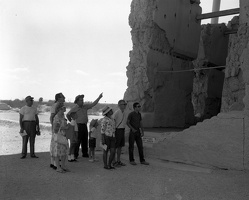 Visitors outside the Great House, ca. 1962-1963