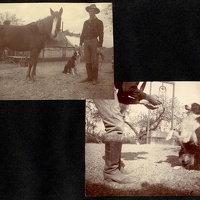 Frank Pinkley (?) with Horse and Dog