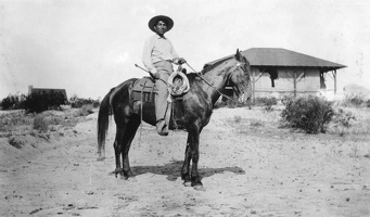 A Pima man (Thomas Allison) on his horse