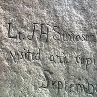 Close-up of "Lt. J.H. Simpson"