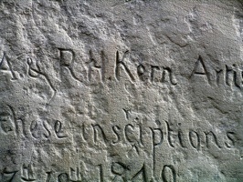 Close-up of "R.H. Kern"