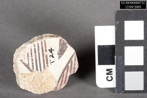 Worked Black-on-white Sherd, Exterior