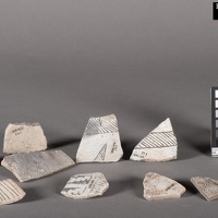 Black-on-white and Whiteware Worked Sherds