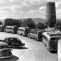 Fred Harvey Tour Buses, ca. 1938