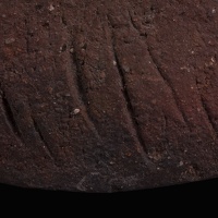 Miniature Redware Bowl, Detail