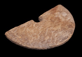 Wooden Spindle Whorl, Alternate View