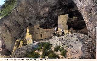 Tinted Postcard, Lower Cliff Dwelling