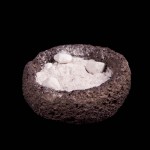 Kaolin in basalt mortar