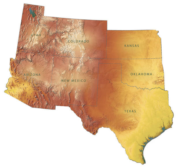 Southwest region map