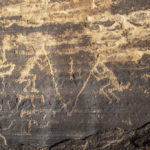Double Flute Player petroglyph, Walnut Canyon